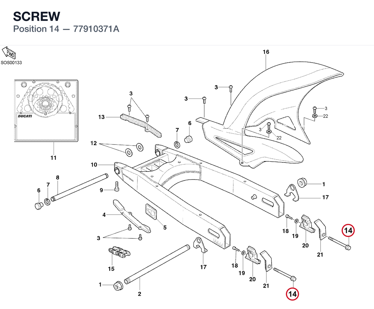 SCREW 77910371A diagram position