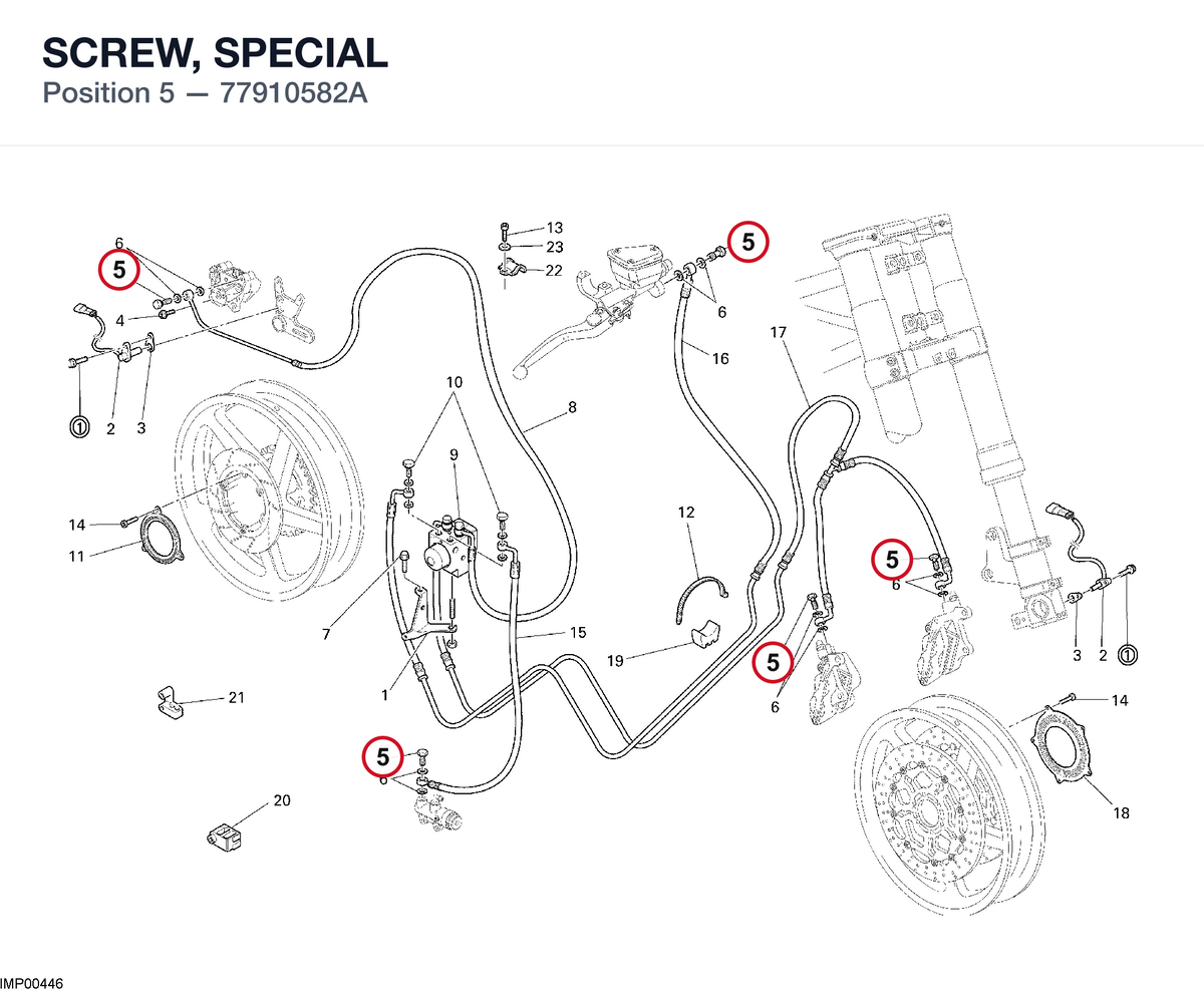 SCREW, SPECIAL 77910582A diagram position