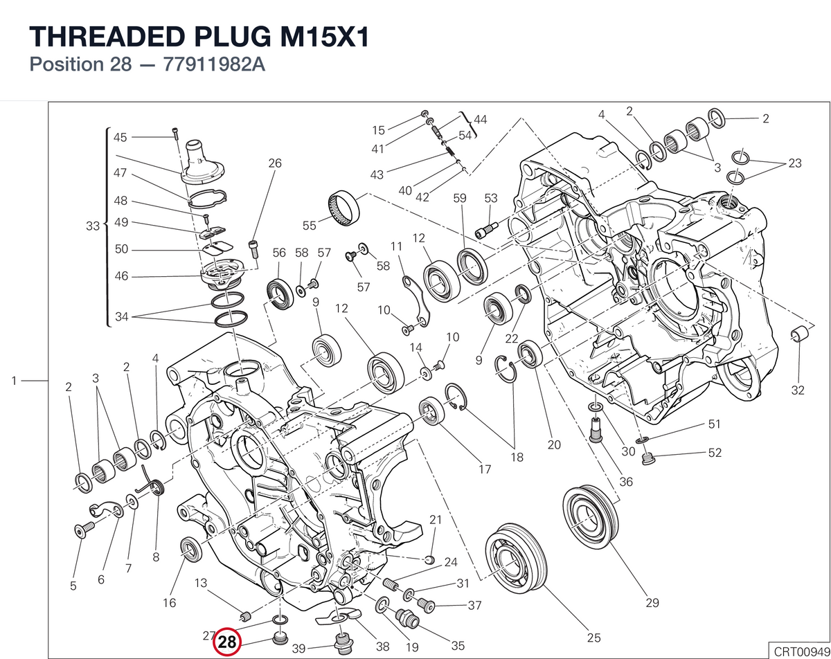 THREADED PLUG M15X1 77911982A diagram position