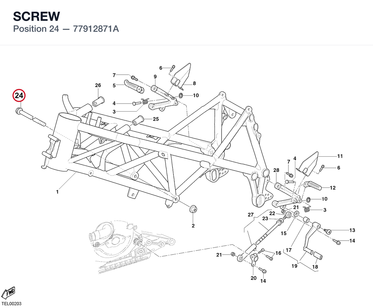 SCREW 77912871A diagram position