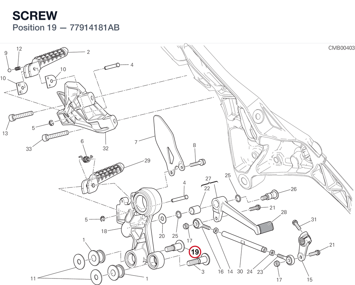 SCREW 77914181AB diagram position
