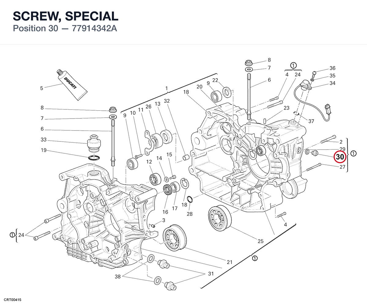 SCREW, SPECIAL 77914342A diagram position