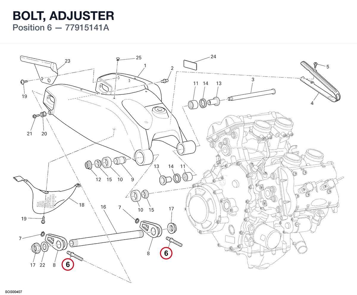 BOLT, ADJUSTER 77915141A diagram position