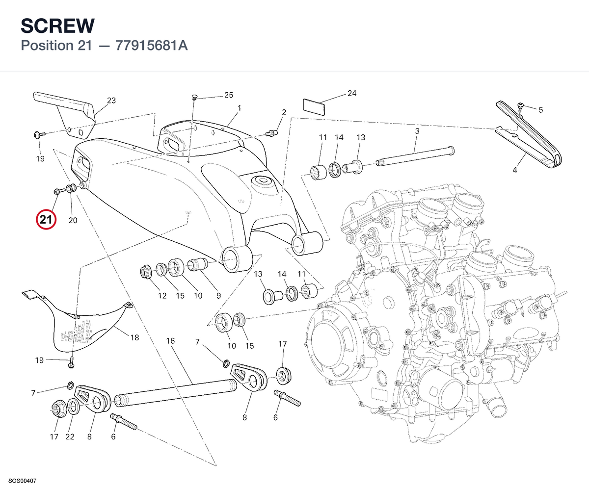 SCREW 77915681A diagram position