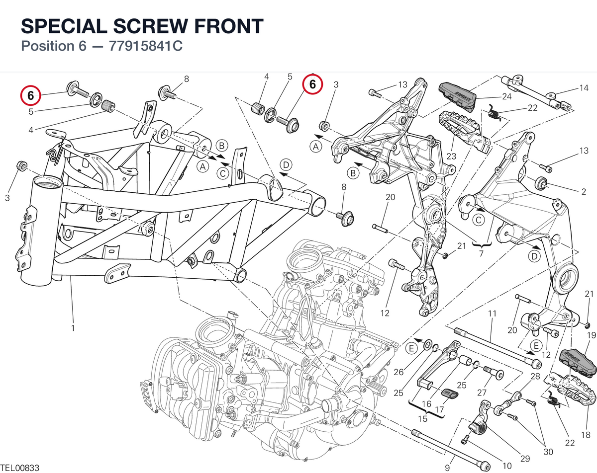 SPECIAL SCREW FRONT 77915841C diagram position