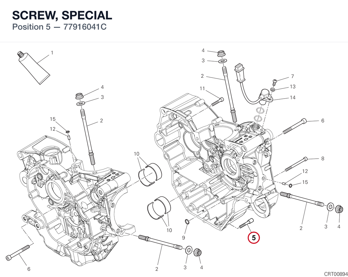SCREW, SPECIAL 77916041C diagram position