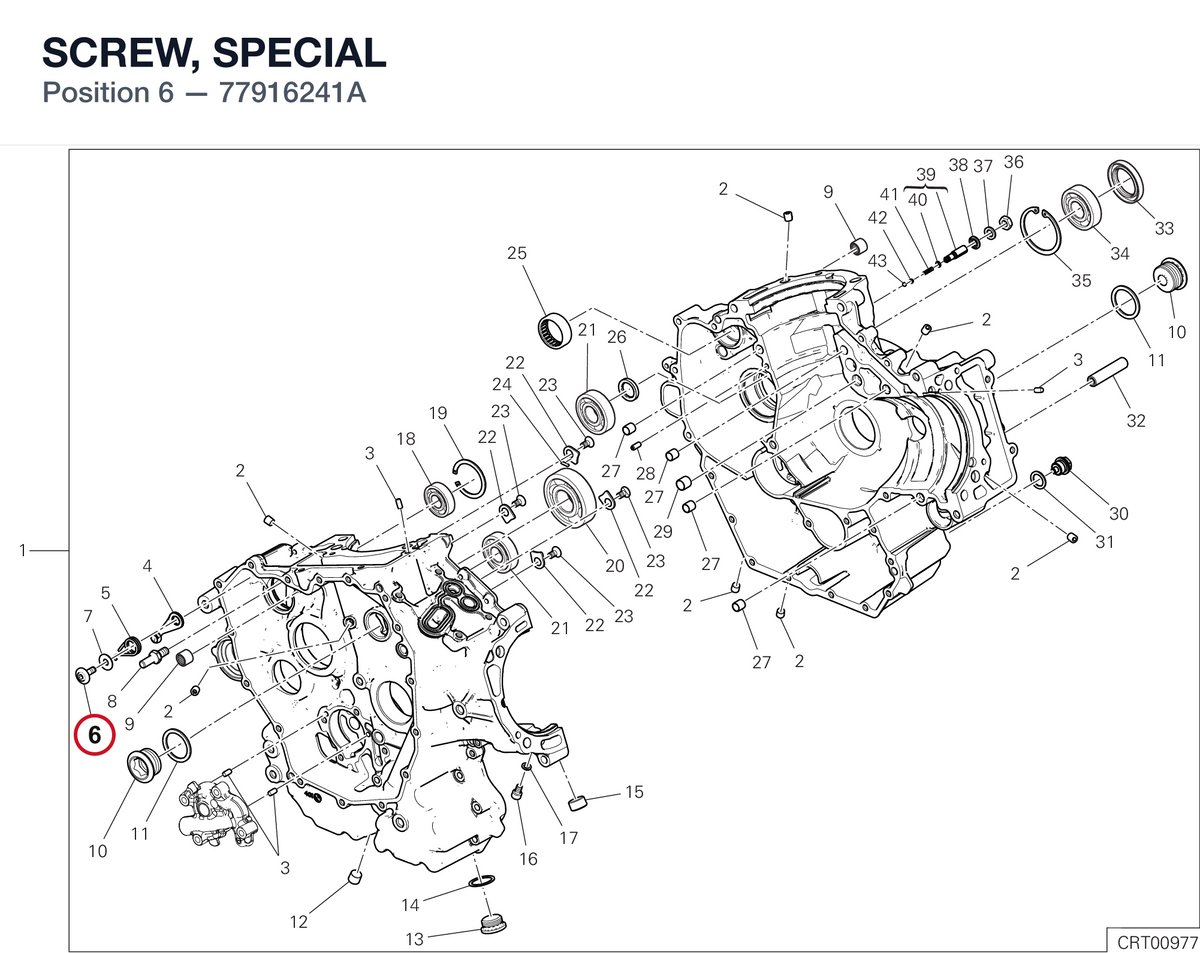 SCREW, SPECIAL 77916241A diagram position