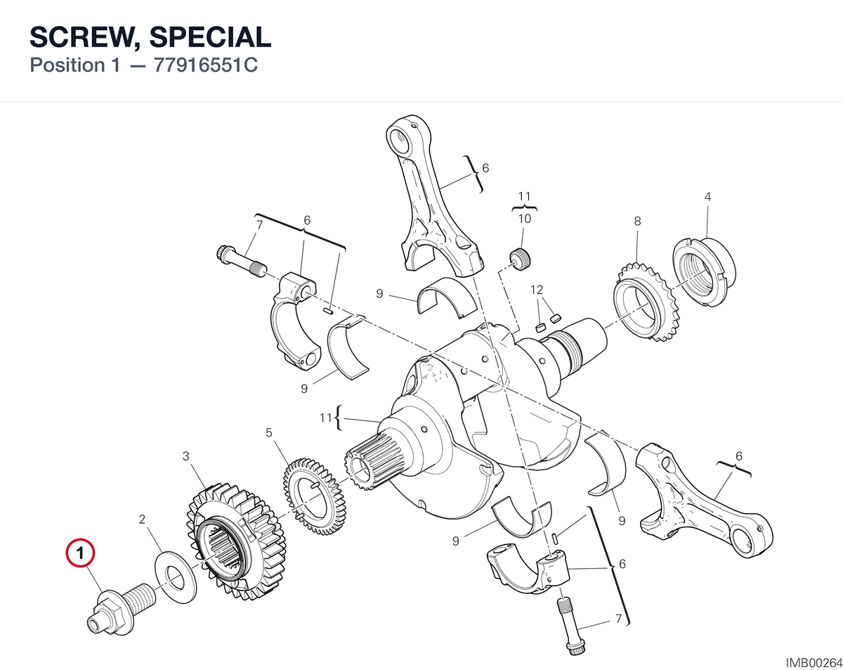 SCREW, SPECIAL 77916551C diagram position