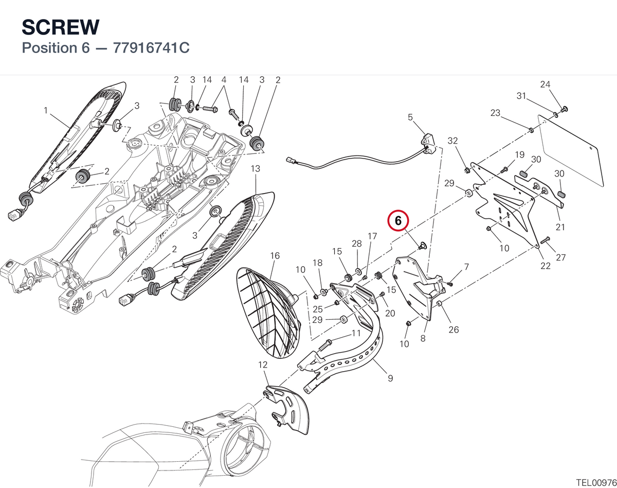 SCREW 77916741C diagram position