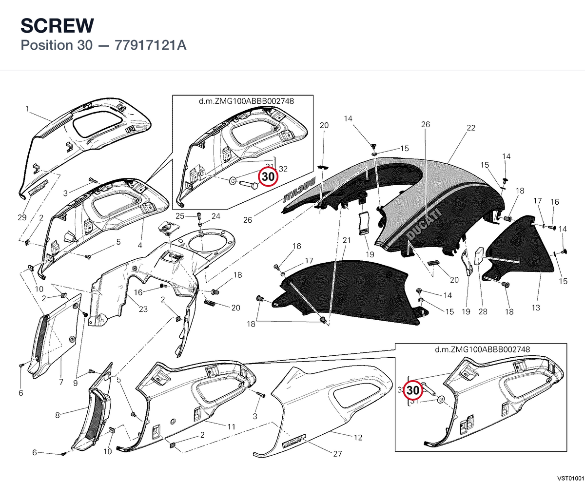 SCREW 77917121A diagram position