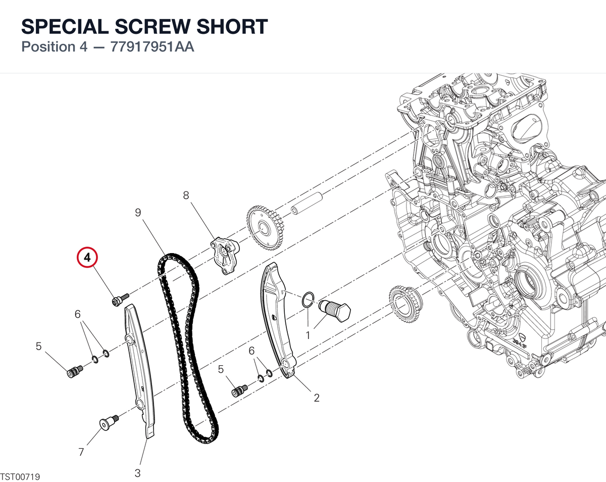 SPECIAL SCREW SHORT 77917951AA diagram position