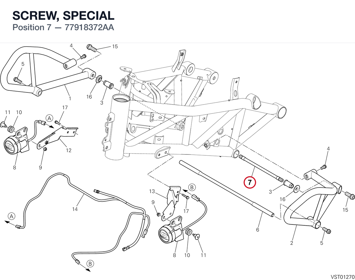SCREW, SPECIAL 77918372AA diagram position