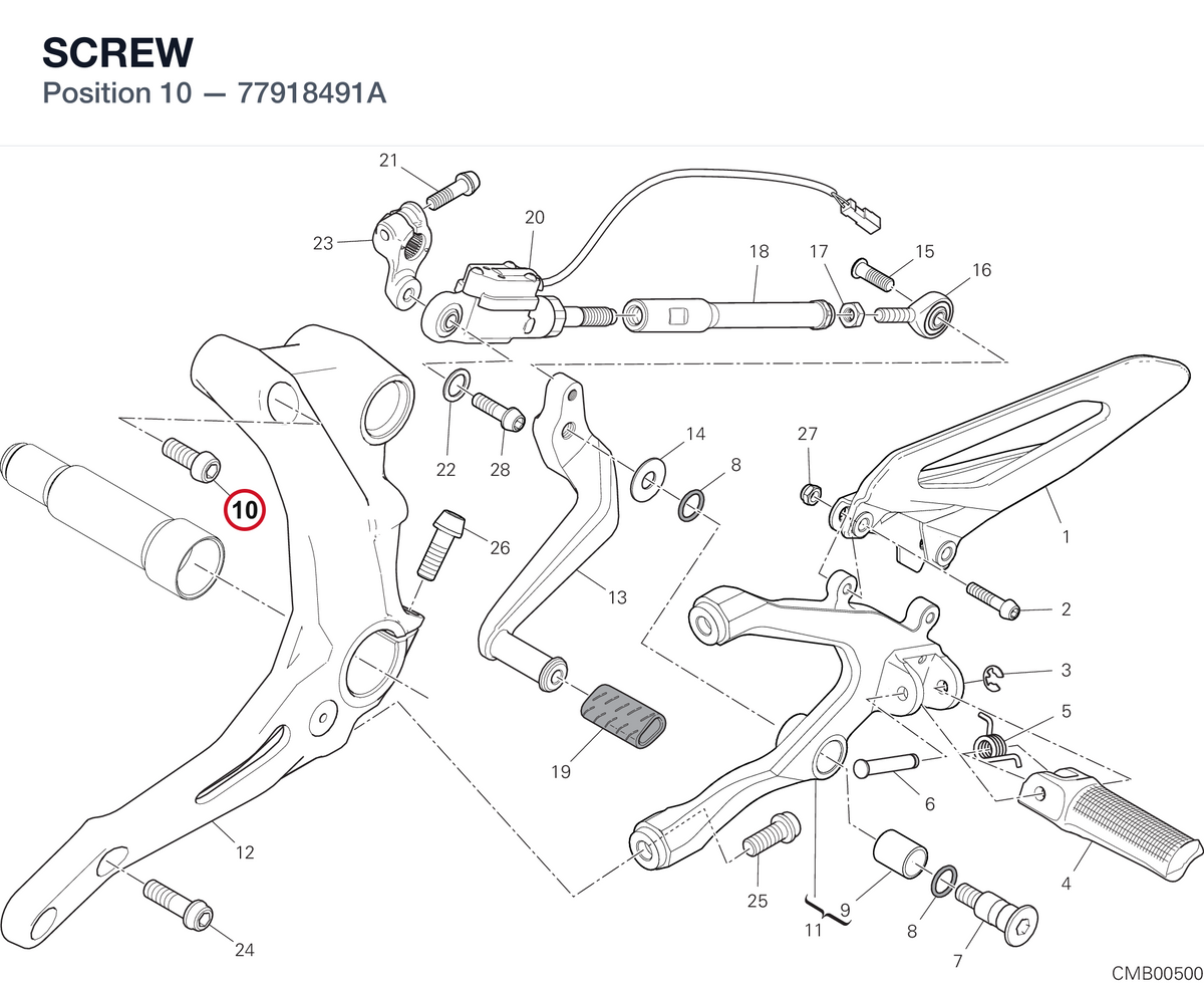 SCREW 77918491A diagram position