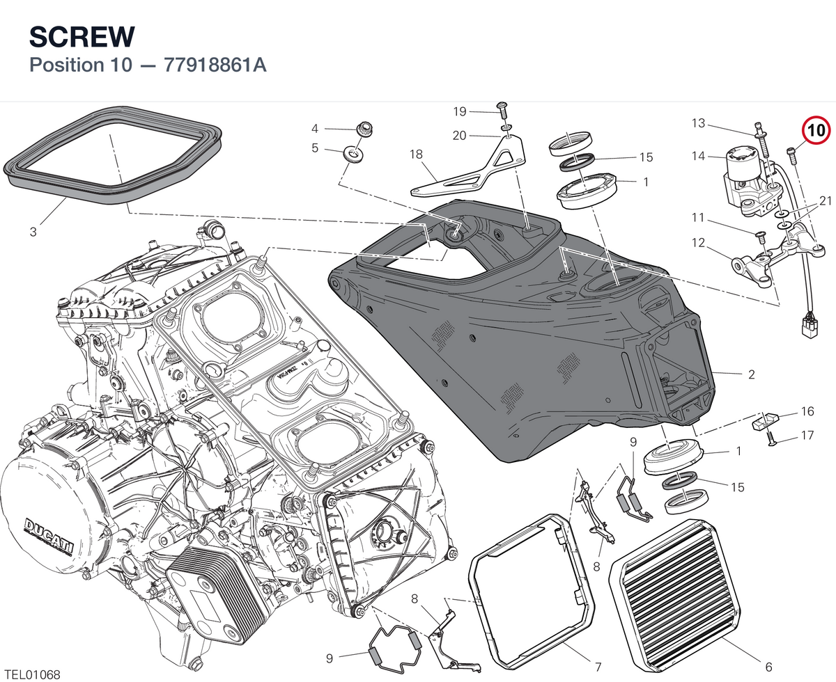 SCREW 77918861A diagram position