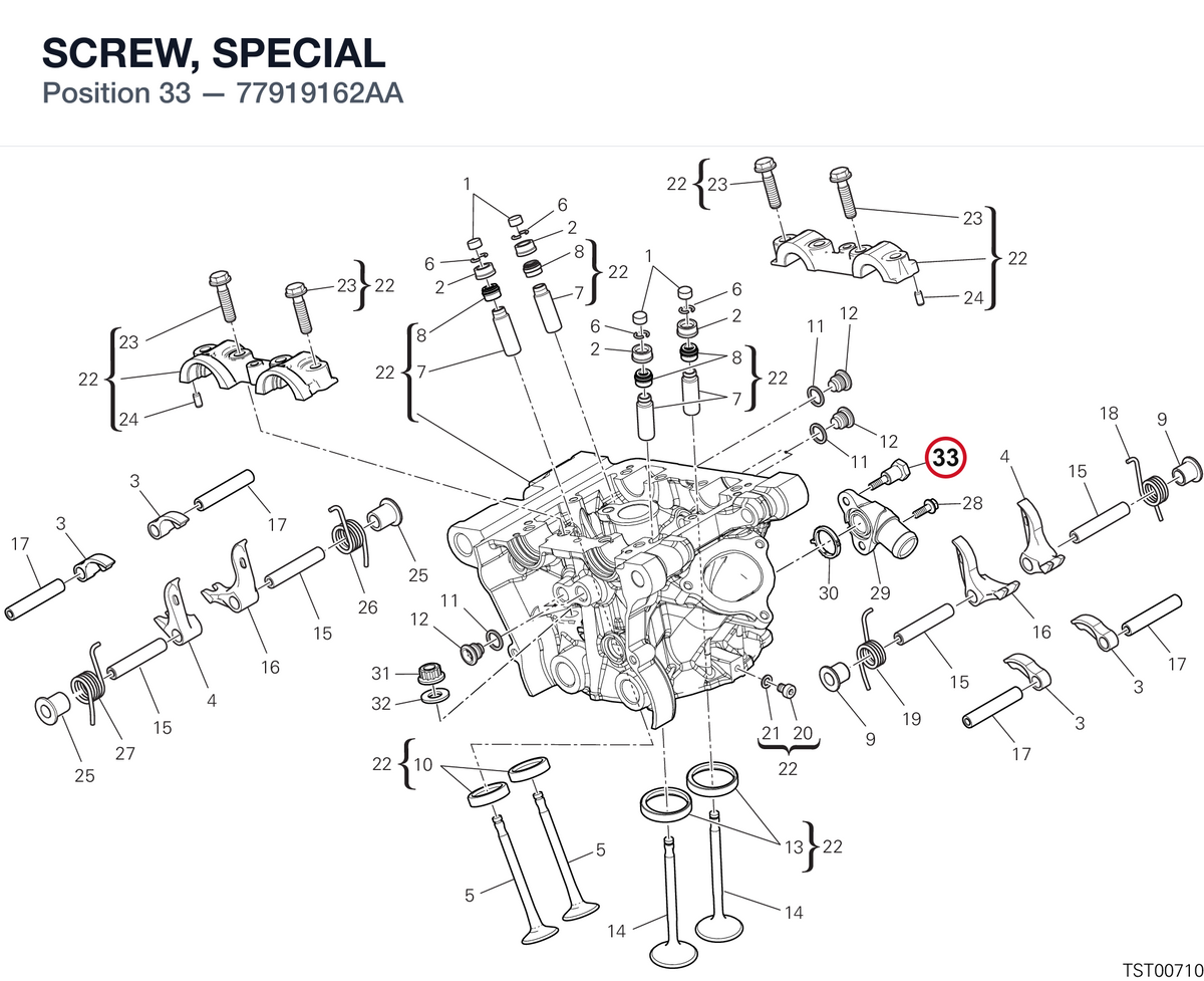 SCREW, SPECIAL 77919162AA diagram position