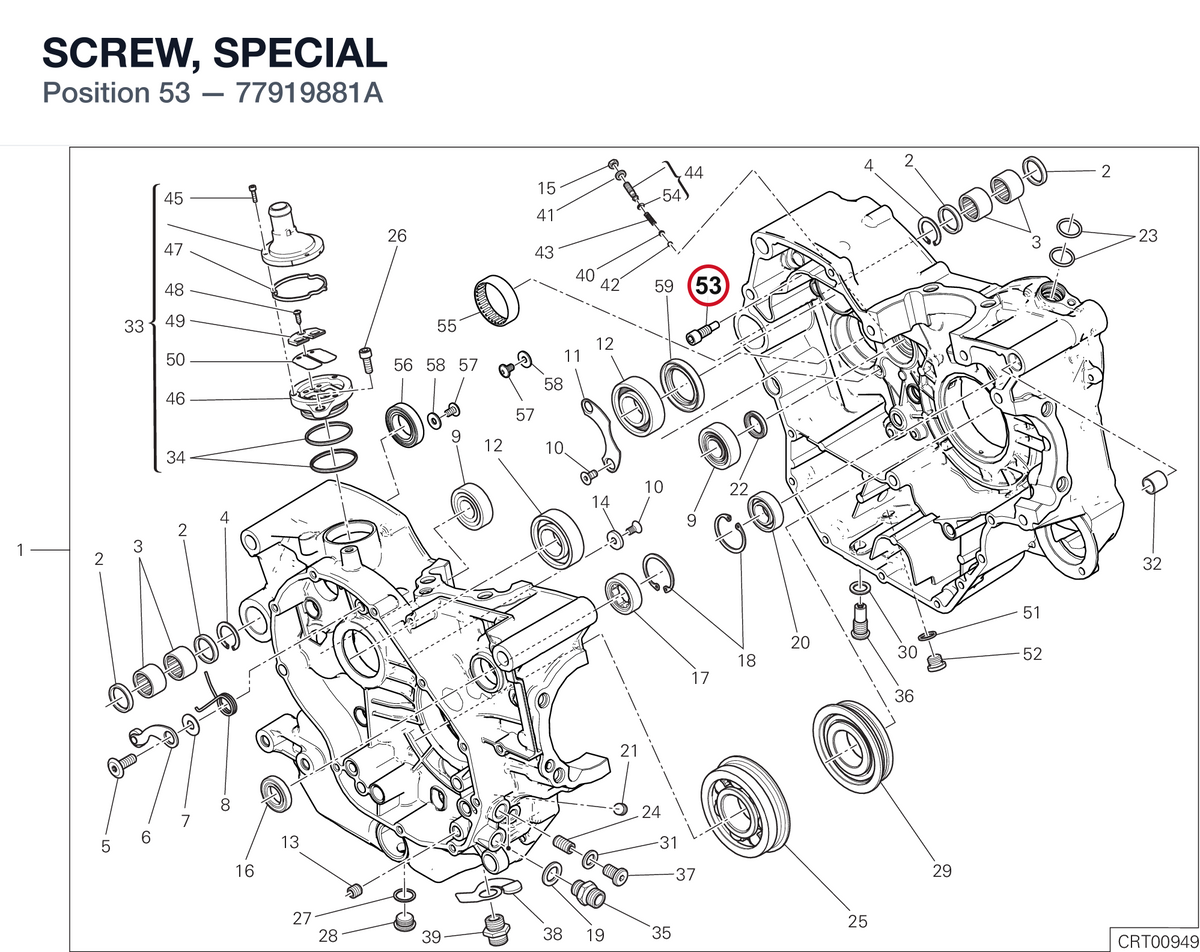 SCREW, SPECIAL 77919881A diagram position