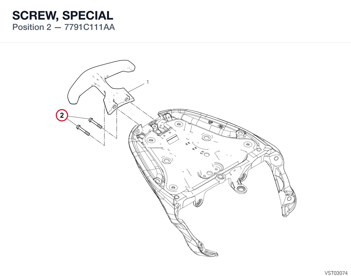 SCREW, SPECIAL 7791C111AA diagram position