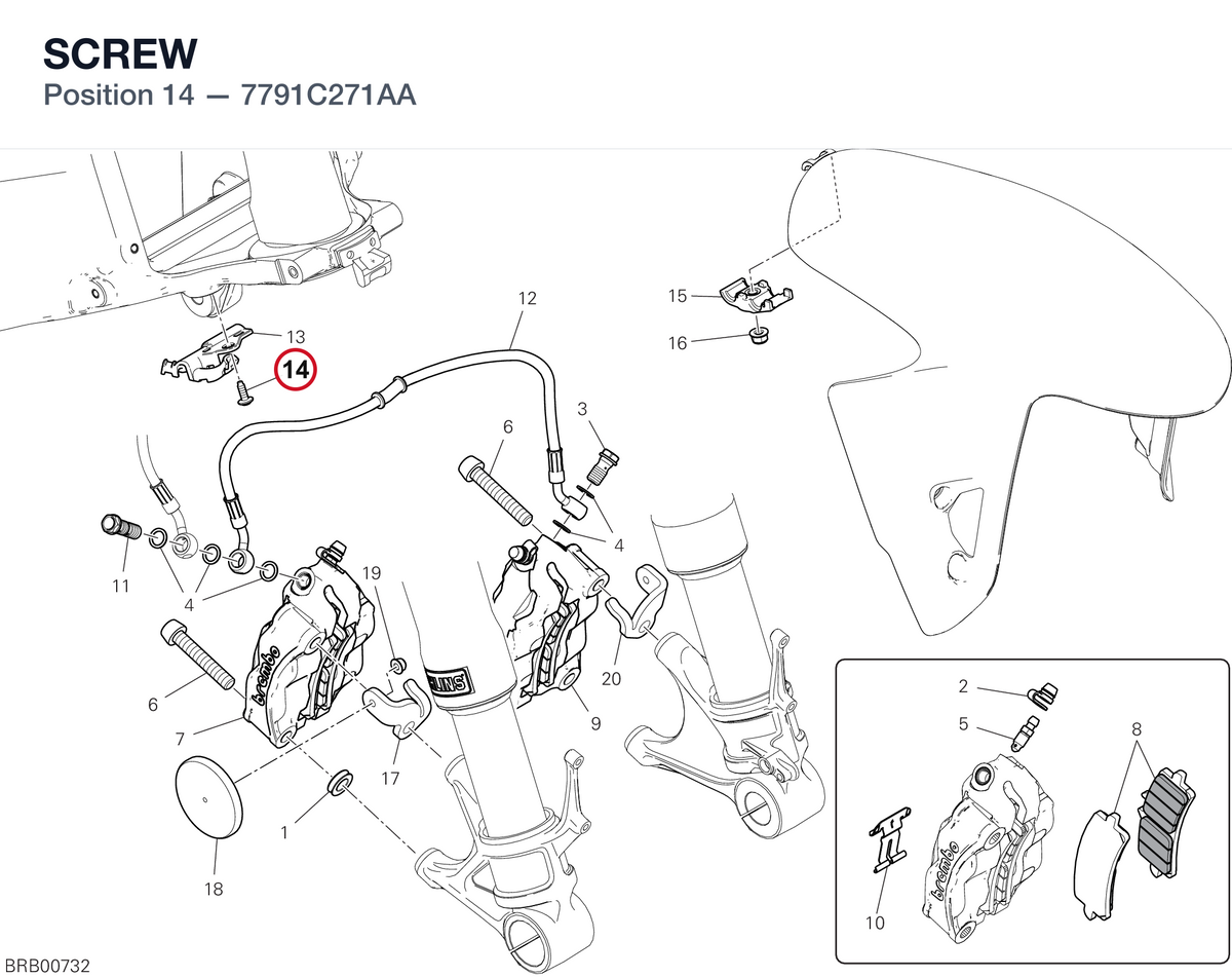 SCREW 7791C271AA diagram position