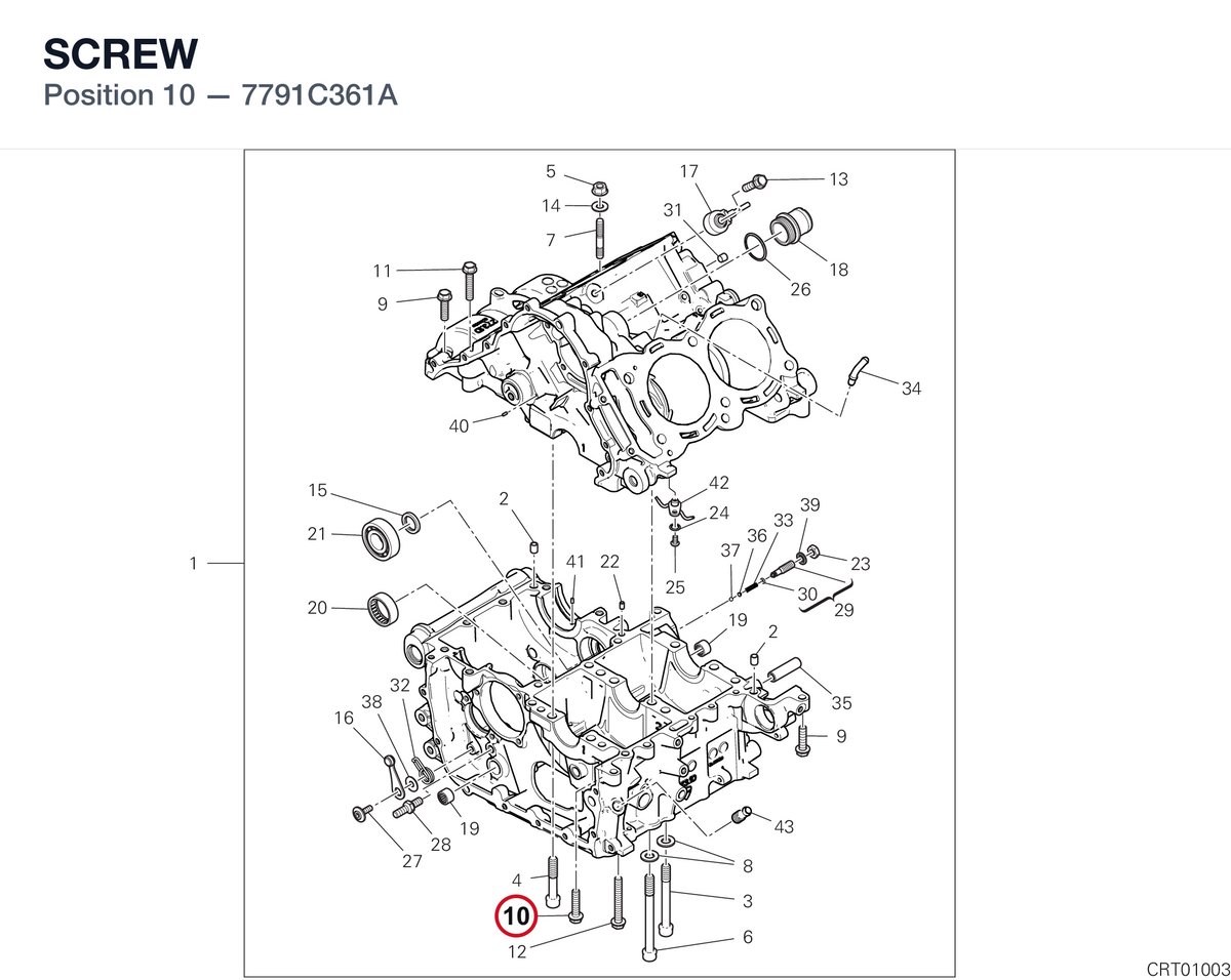 SCREW 7791C361A diagram position
