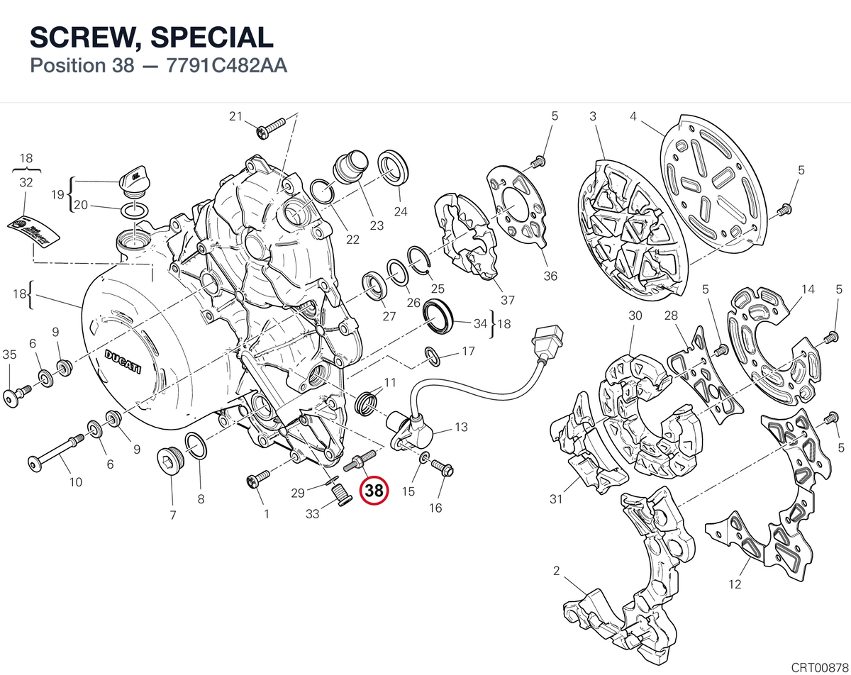 SCREW, SPECIAL 7791C482AA diagram position