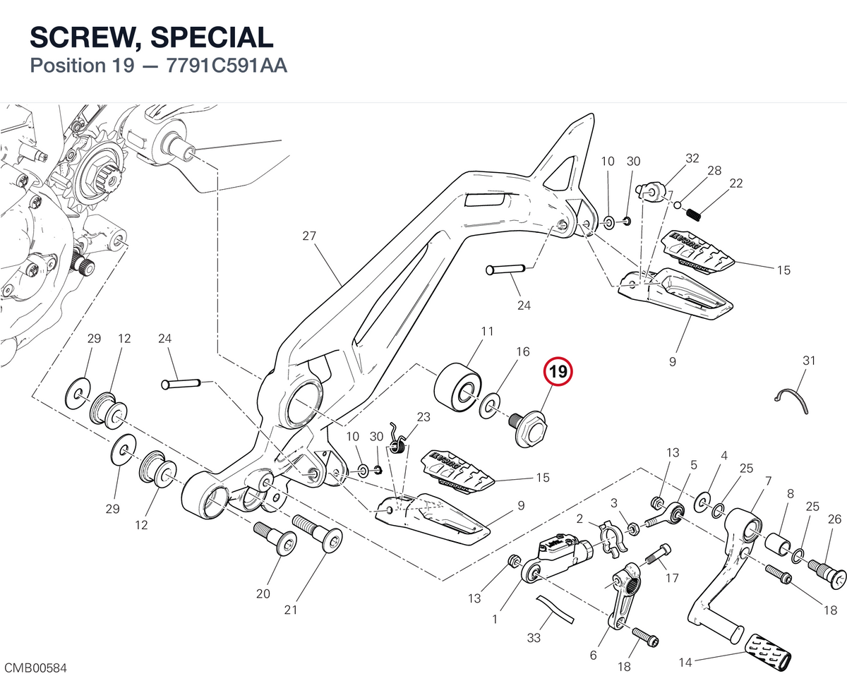 SCREW, SPECIAL 7791C591AA diagram position