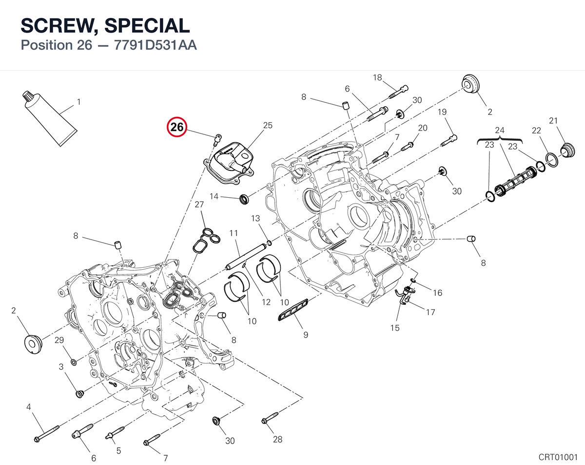 SCREW, SPECIAL 7791D531AA diagram position