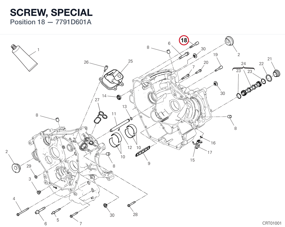 SCREW, SPECIAL 7791D601A diagram position