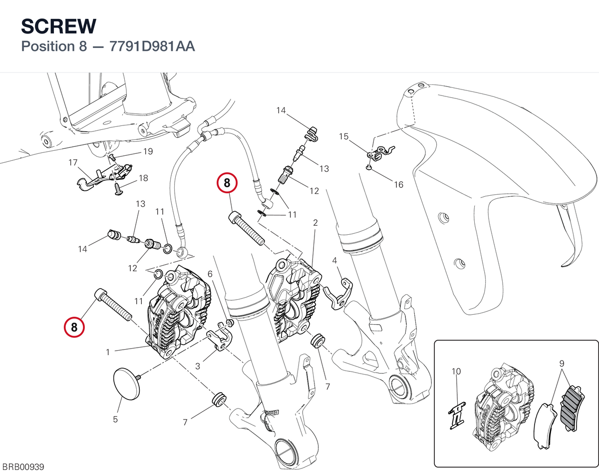 SCREW 7791D981AA diagram position