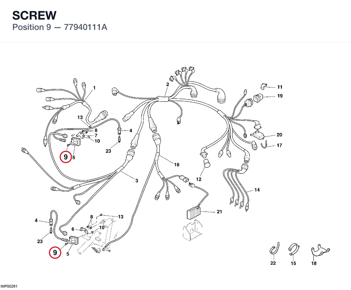 SCREW 77940111A diagram position