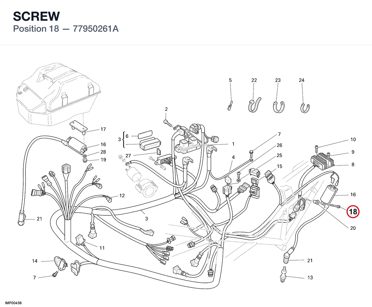 SCREW 77950261A diagram position