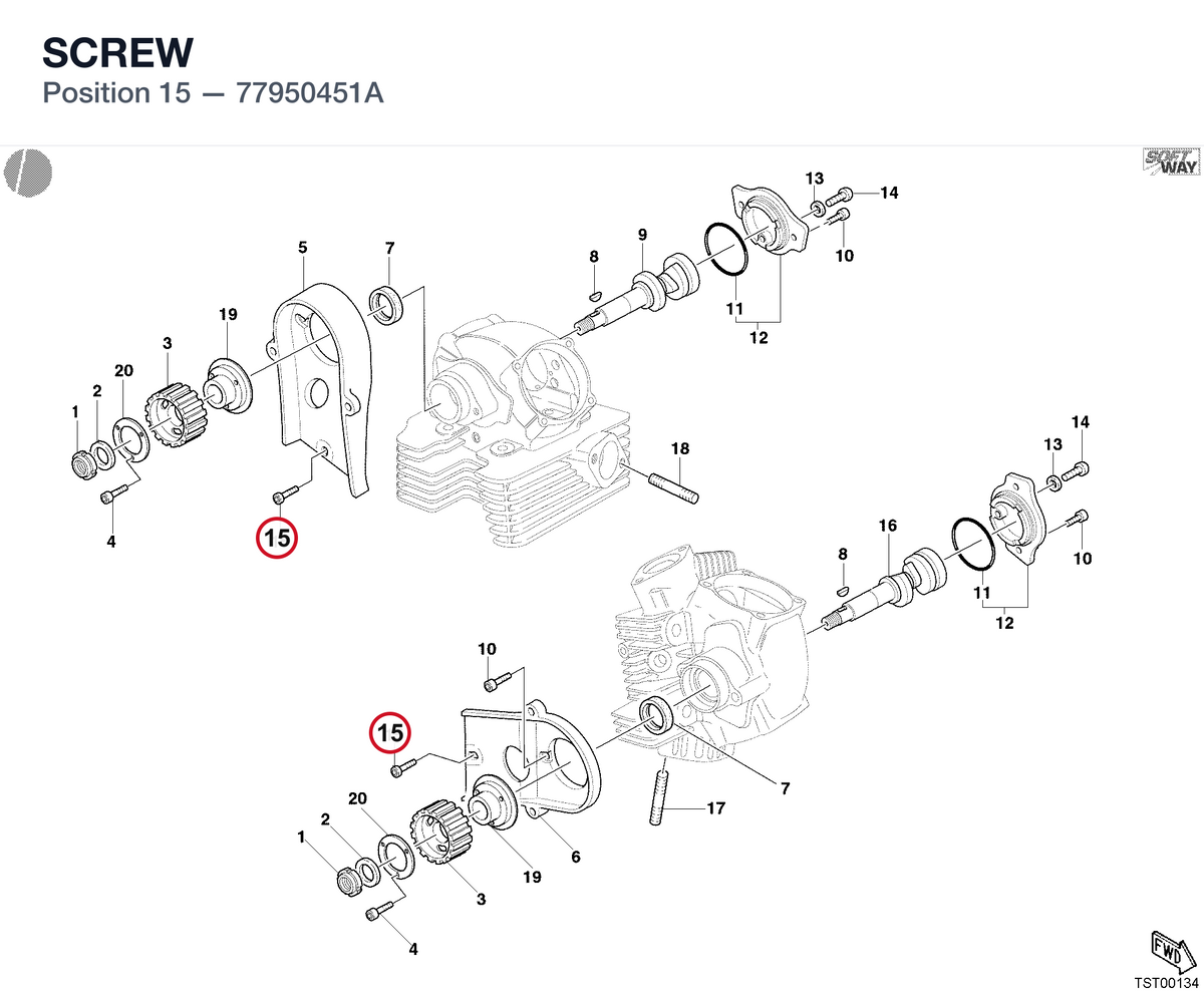 SCREW 77950451A diagram position