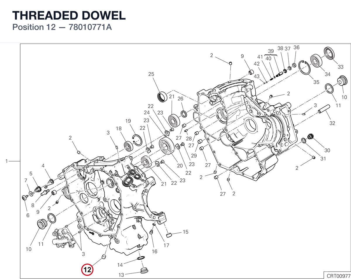 THREADED DOWEL 78010771A diagram position