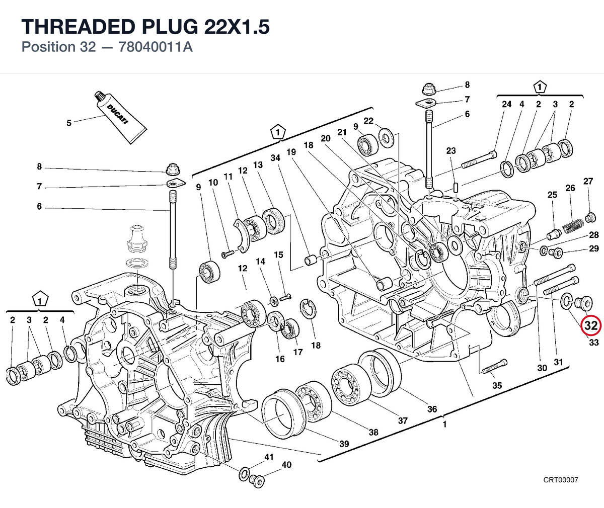 THREADED PLUG 22X1.5
