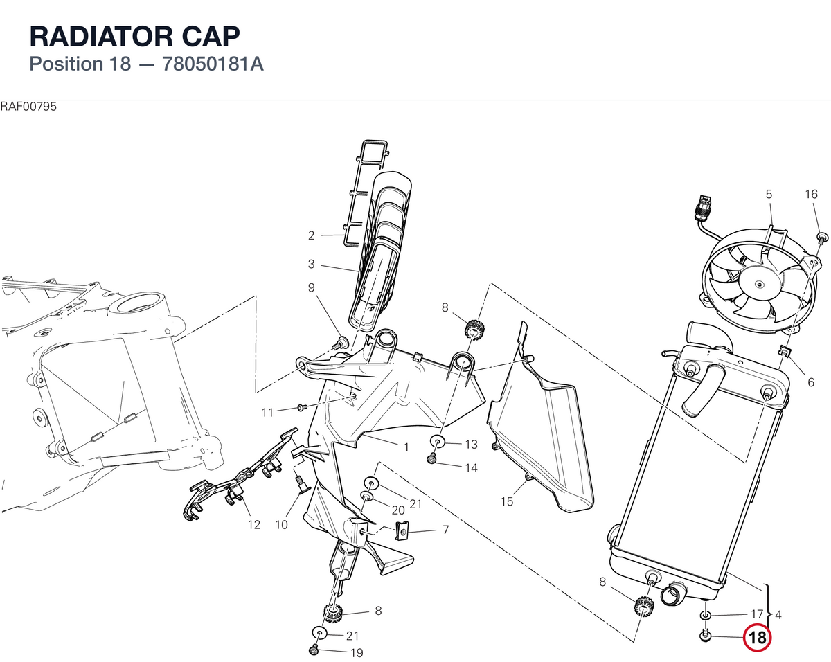 RADIATOR CAP 78050181A diagram position