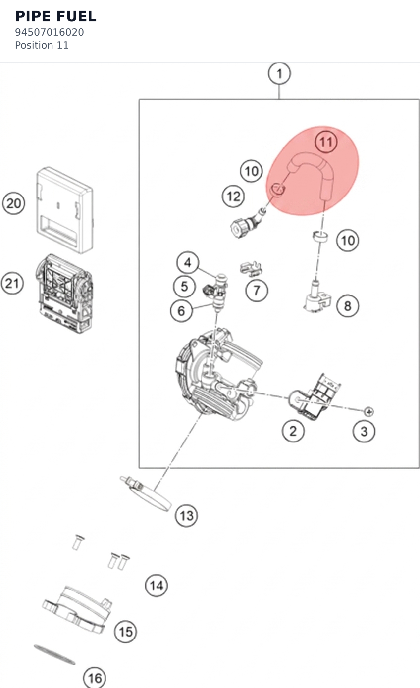 Diagram preview: PIPE FUEL (94507016020)