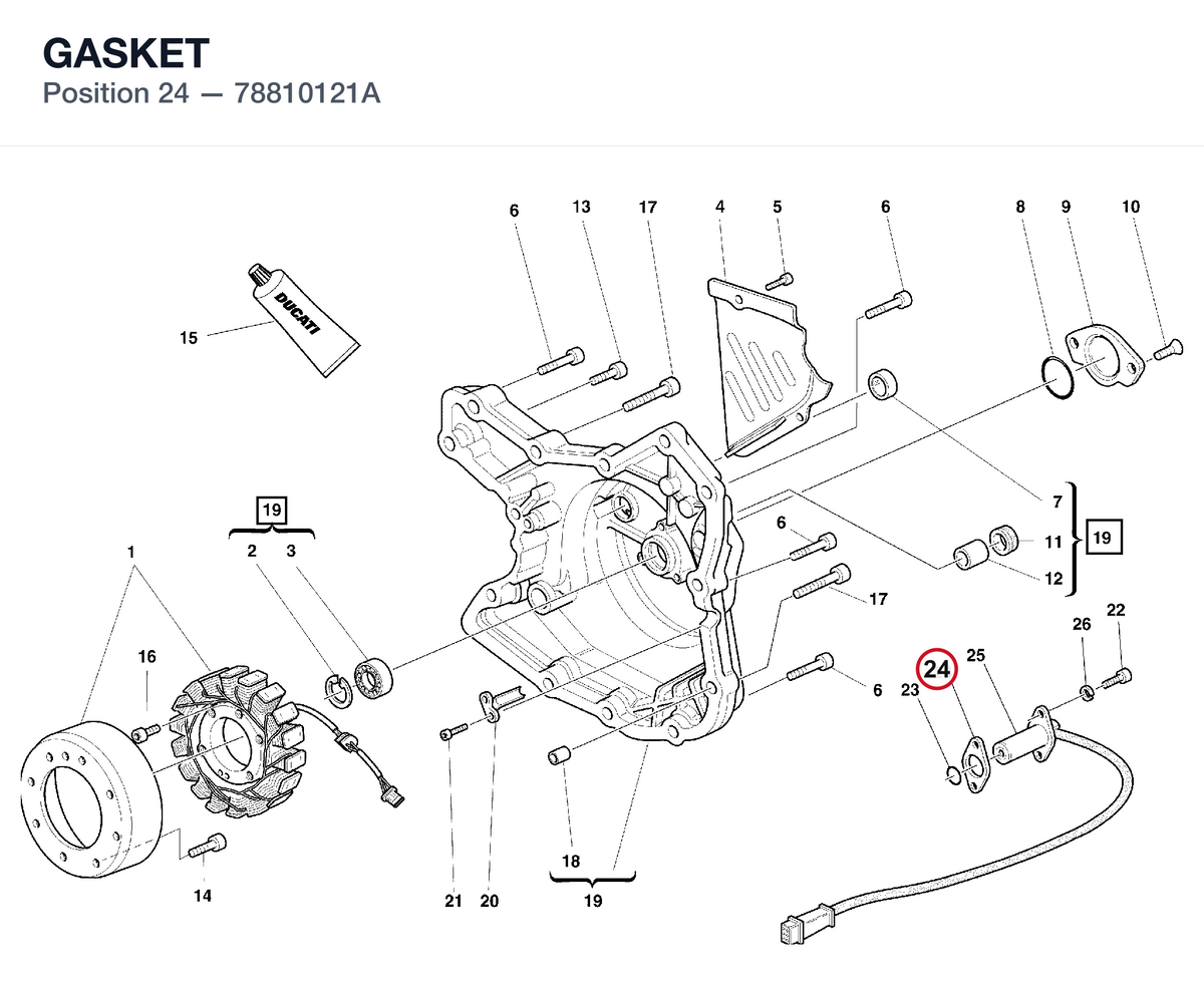 GASKET 78810121A diagram position