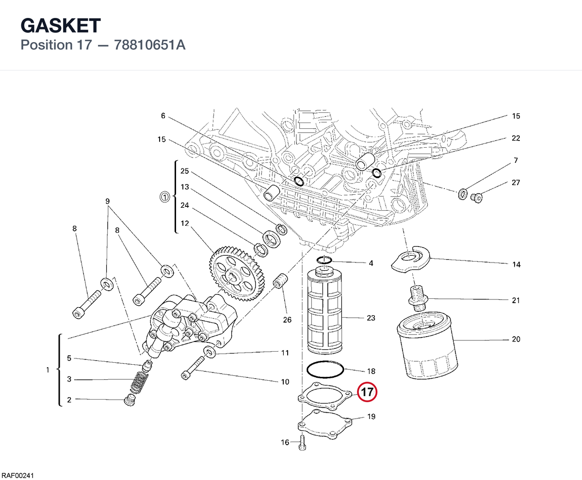 GASKET 78810651A diagram position