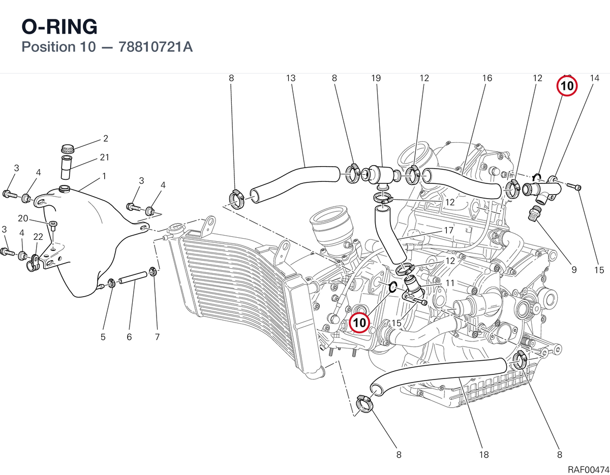O-RING 78810721A diagram position