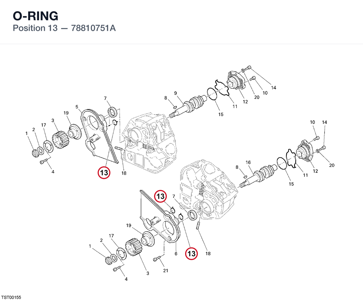 O-RING 78810751A diagram position