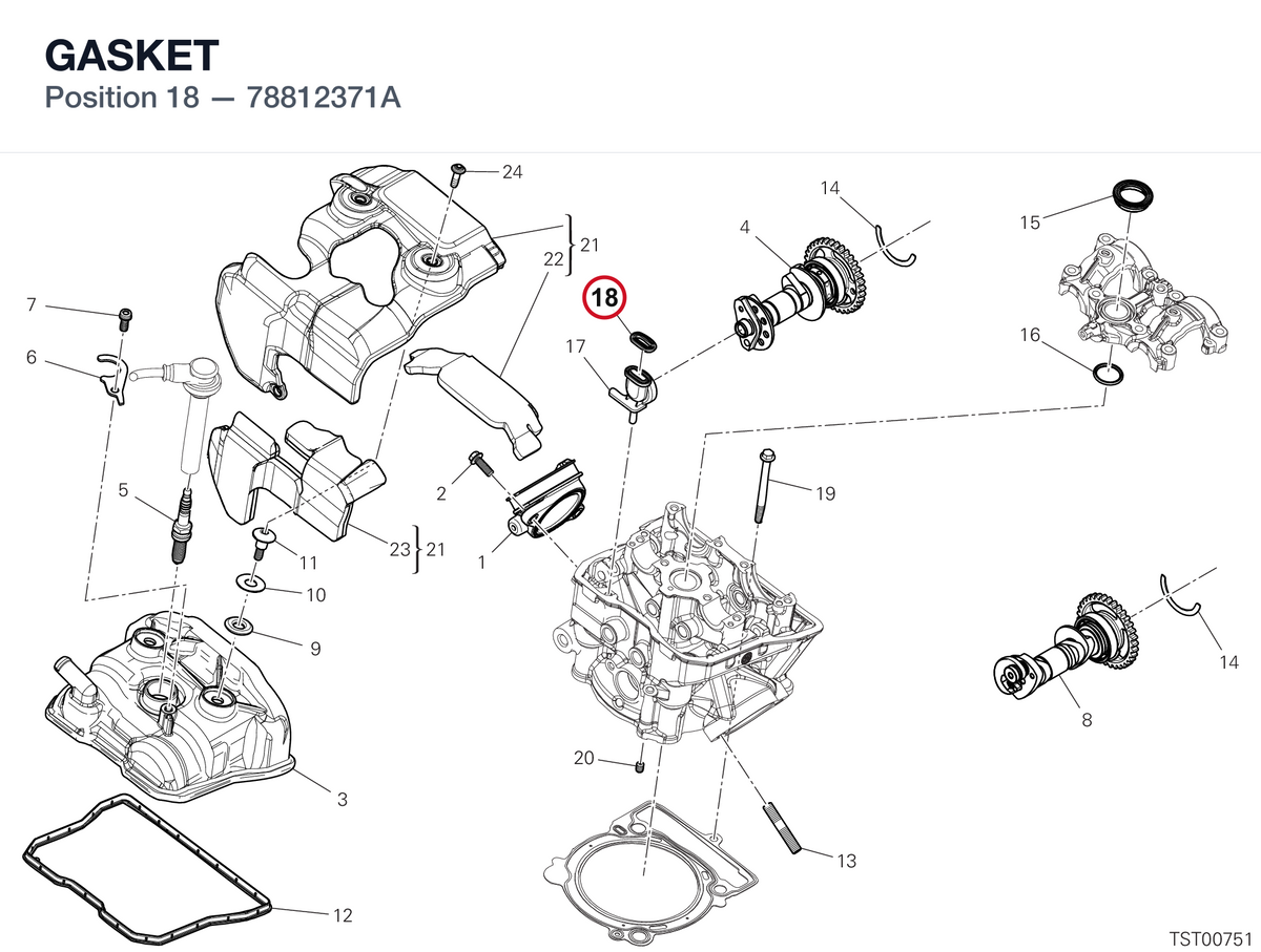 GASKET 78812371A diagram position