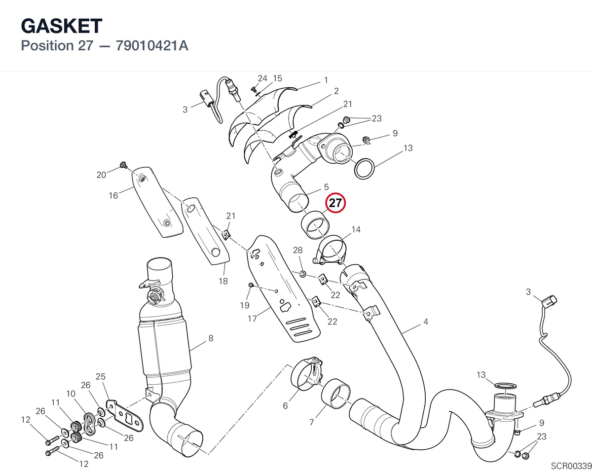 GASKET 79010421A diagram position