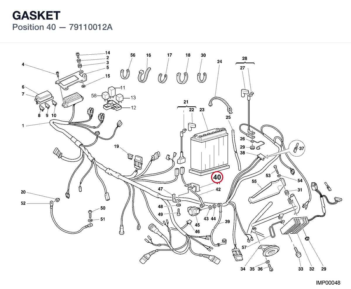 GASKET 79110012A diagram position