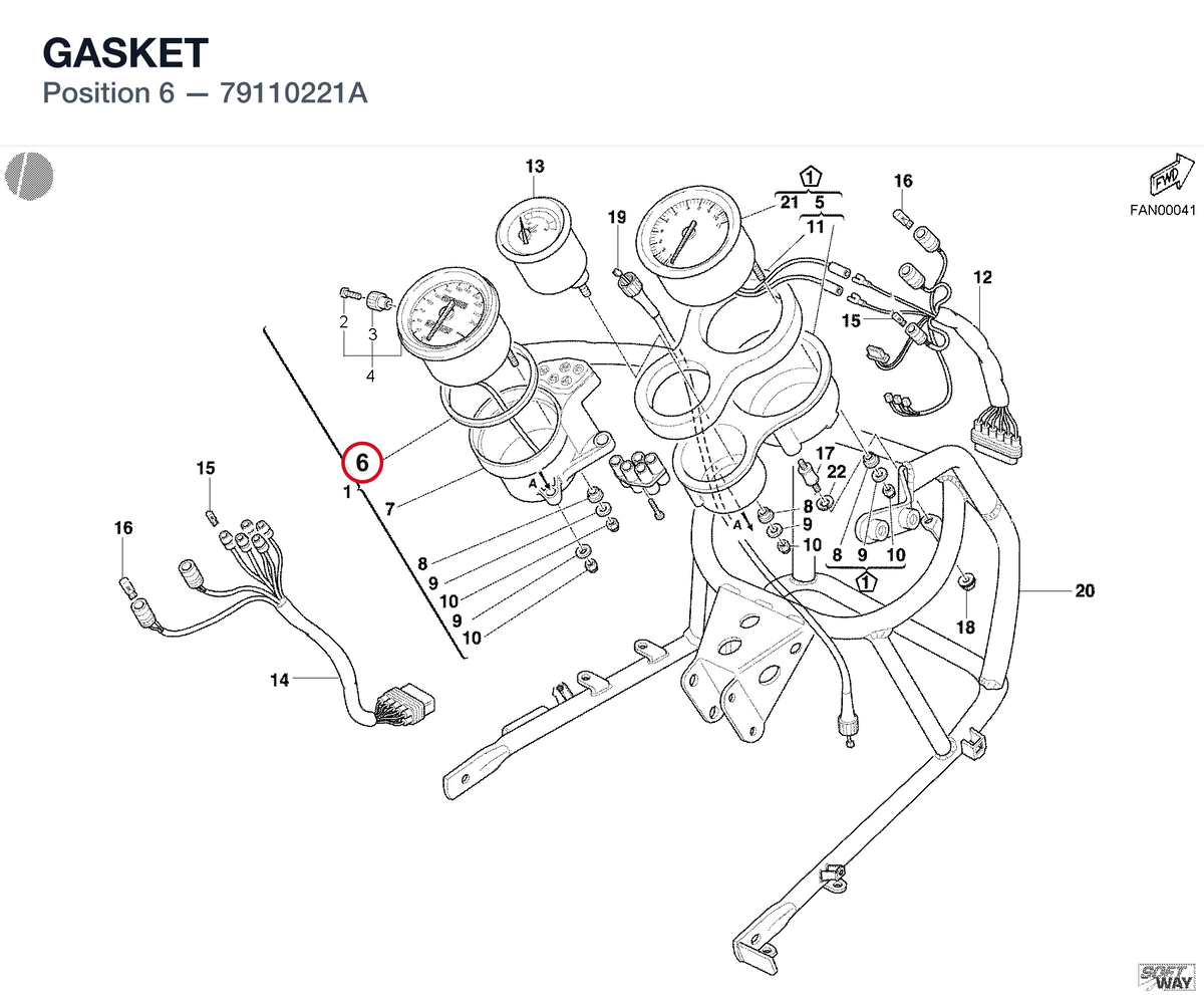 GASKET 79110221A diagram position