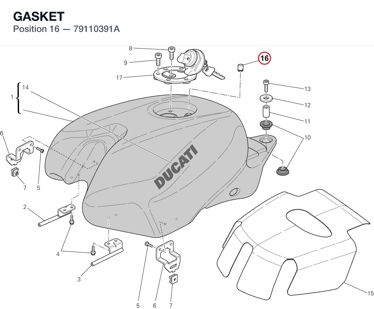GASKET 79110391A diagram position