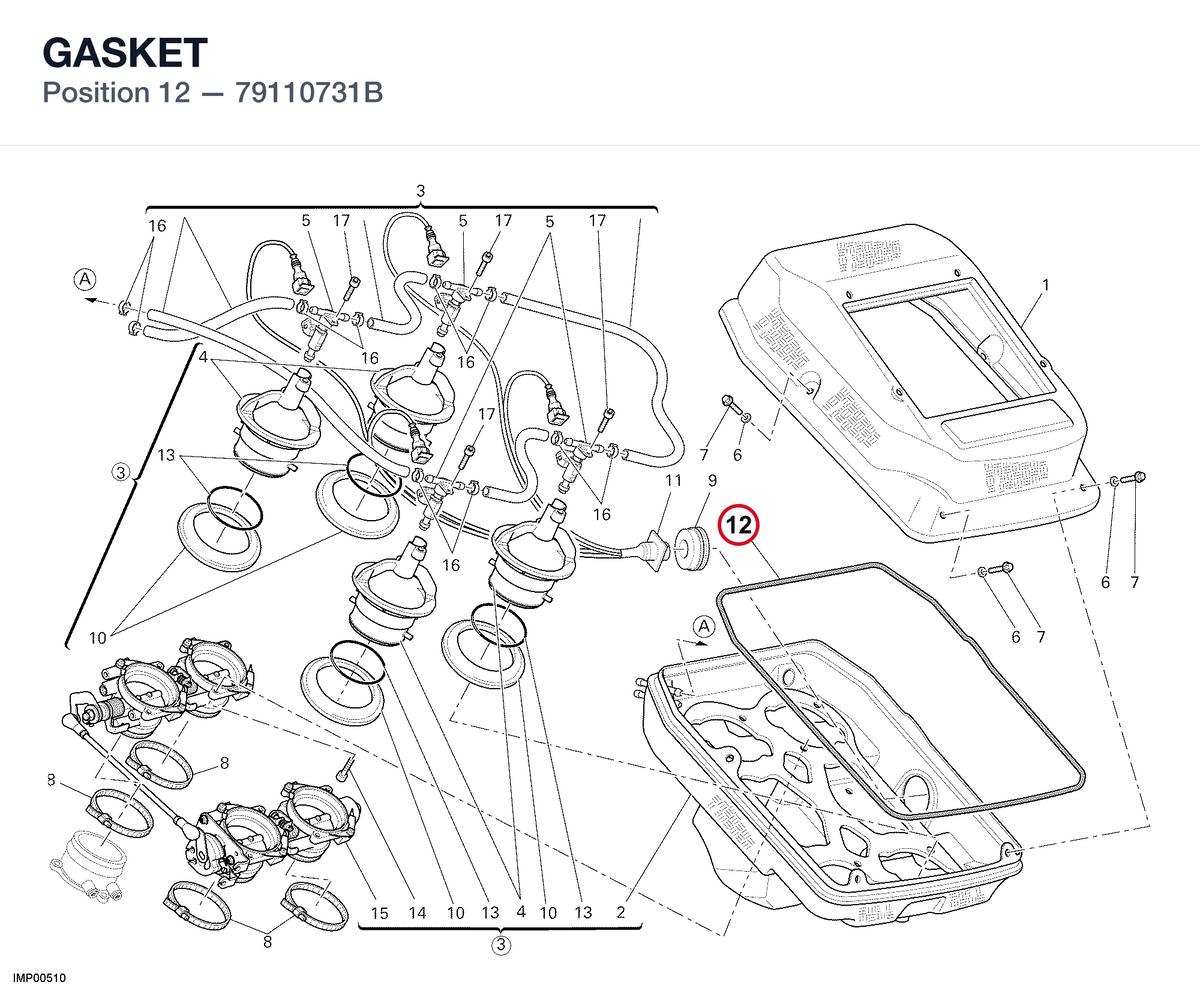 GASKET 79110731B diagram position