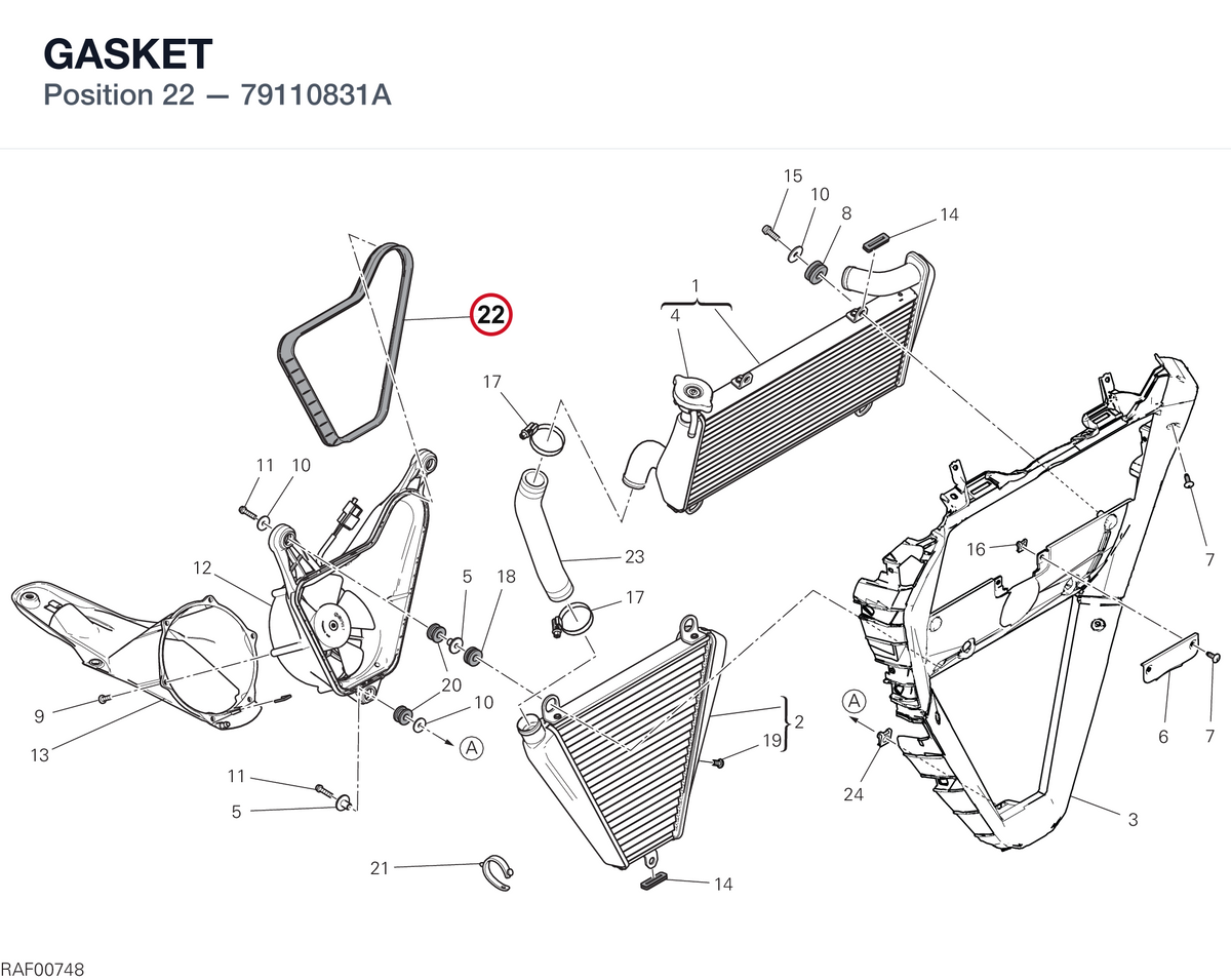 GASKET 79110831A diagram position
