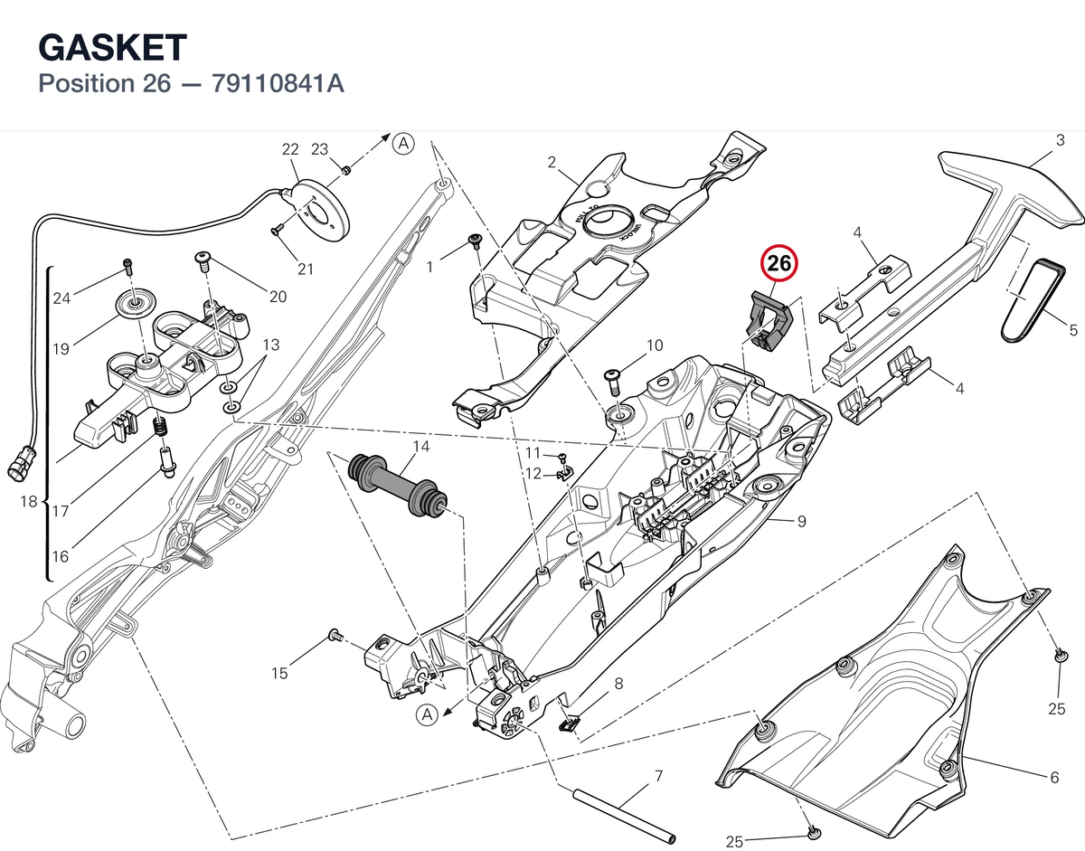 GASKET 79110841A diagram position