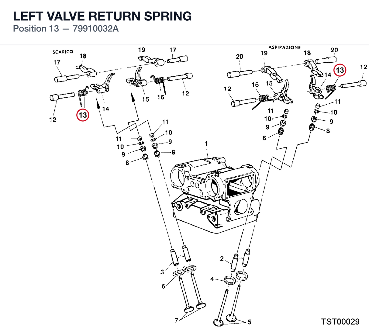 LEFT VALVE RETURN SPRING