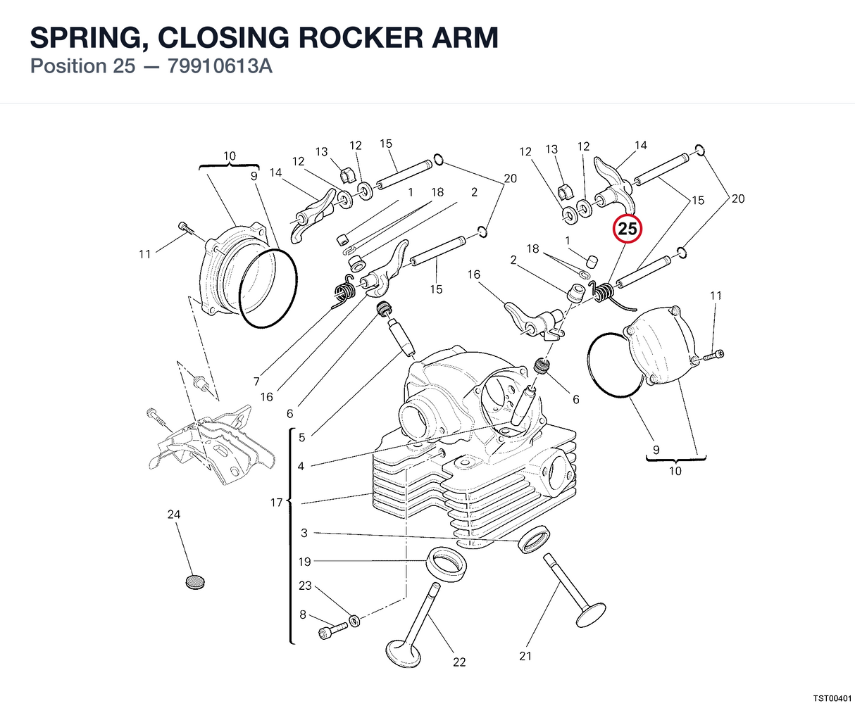 SPRING, CLOSING ROCKER ARM