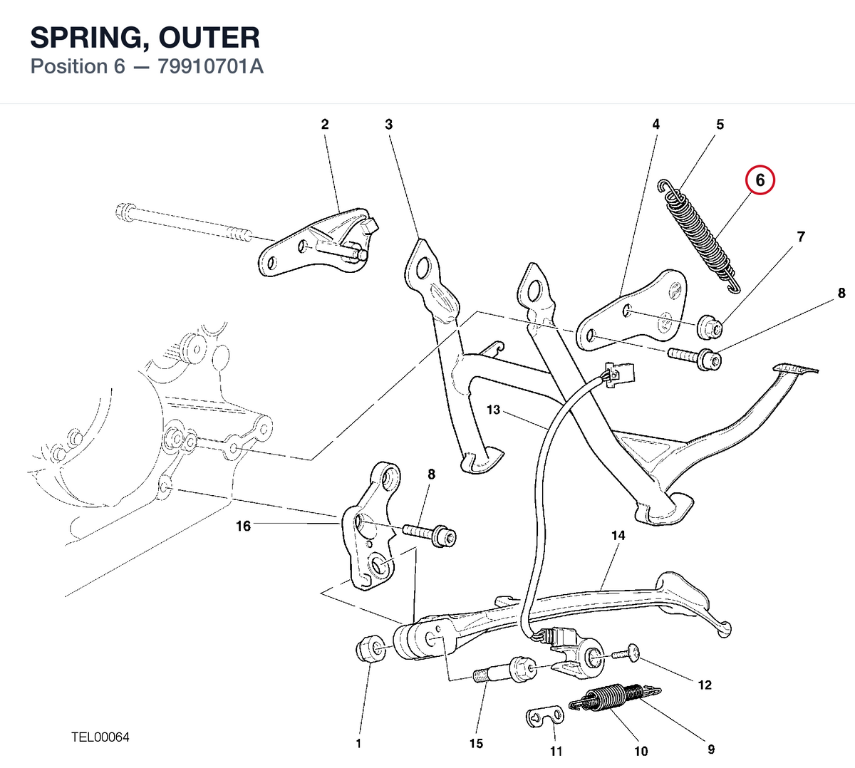 SPRING, OUTER 79910701A diagram position